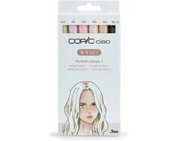Copic Ciao marker set, huidskleuren, 6 stuks