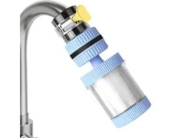 Waterfilter Kraan - Waterzuiveraar - Waterontharder - schoon drinkwater - Effectieve Waterzuivering - Kraan opzetstuk - anti kalk water - Spatwaterdicht en waterbesparend -voor Thuis Gezuiverd Water Kraan