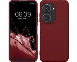 kwmobile coque de téléphone compatible avec ASUS Zenfone 10 / Zenfone 9 - Coque pour smartphone - Coque arrière en bordeaux-violet
