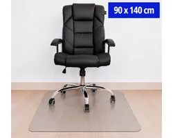 ValeDelucs Bureaustoelmat PVC - Vloerbeschermer Vloermat Bureaustoel Mat - Stoelmat beschermt harde vloeren - 90x140 cm - Transparant