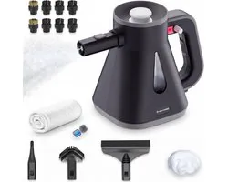 Techweise TS Compact Handstoomreiniger - Stoomreiniger - Reinigingsmachine - 15 Accessoires - 1200W 2,6 Bar - Voor vloer, badkamer, auto en meer - Wet & Dry functie