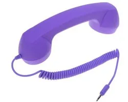 longziming -Bedrade Telefoonhandset – Telefoonhoorn – Computeraccessoire – Ruisonderdrukking – Ergonomisch Ontwerp – 3,5 mm Aansluiting – Geschikt voor PC Laptop en Telefoon – Comfortabel Gebruik – Paars – 1 Stuk