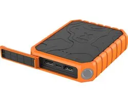Xtorm Rugged Outdoor Powerbank 10.000 mah - Waterdichte Powerbank met Zaklamp 18W - Geschikt als Wintersport Powerbank - 1x USB-C PD + 2x USB-A poorten - Geschikt voor Noodpakket - Oranje