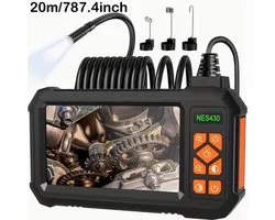 Inspectiecamera 1080P HD met 4.3” IPS Scherm – IP67 Waterdichte Endoscoop Camera met LED Licht – Riool & Afvoer Inspectie – 20M Kabel