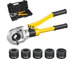 Ensemble de presse hydraulique TH – 6000 kg – Incluant TH16 à TH32 – Tête rotative à 360° – Pour Alupex et raccords de presse – Incluant mallette - Pince de sertissage - Rheme