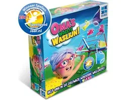 Megableu Oma's Woeste Waslijn - Grappig Actiespel voor Kinderen - Vanaf 4 Jaar - 2-4 Spelers - Kinderspel met Draaiende Waslijn