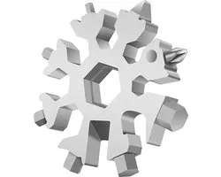 Mini 18 in 1 Multitool Gereedschap Sleutelhanger - Snowflake Multi Tool - Inbussleutel - Schroevendraaier