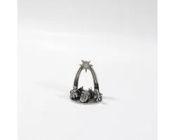 Kerststal 10cm klein - Minikerststal - Kerstcadeau - Kerstdecoratie - Handgemaakte mini kerstgroep - Kerst
