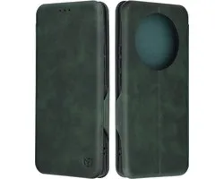 Hoesje geschikt voor Realme 13 Pro / 13 Pro Plus - Techsuit Safe+ Book Wallet Case - Donkergroen