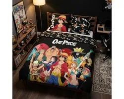 One Piece Dekbedovertrek 220x240 cm + 2 kussenslopen 63x63 zwart