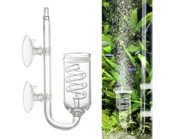 carmdering - CO2 Diffusor - CO2 Systeem Spiral - Aquarium Diffusor - Verhoogt CO2 Oplossing - Beschermt Planten Gezondheid - Hoogwaardig Glas - 1 Stuk
