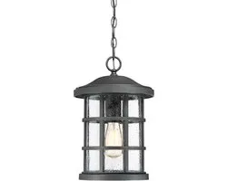 Quoizel LED Buiten Hanglamp Crusade | 1X E27 Max 60W | IP44 | Dimbaar | Earth Black
