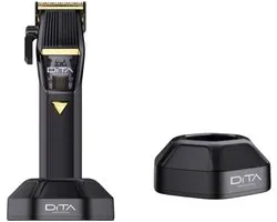 Clipper Dita Pro 4 Artists - Moteur Vector Instinct - Or /Noir - Clipper à barbe et Cheveux - Sans fil et rechargeable - Tondeuse professionnelle - Tondeuse homme
