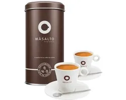 Másalto coffret café 250 g avec 2 sets en porcelaine
