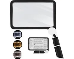 Namajunas - Vergrootglas met verlichting - 5x Vergroting - Leesloep voor Volwassenen en Ouderen - 48 leds 3 dimstanden - Loep ideaal voor lezen, boeken, werk, slechtziendheid