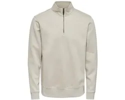 Only & Sons Trui Onceres Sweat demi Zip Noos 22019055 Silver Lining Homme Taille - L