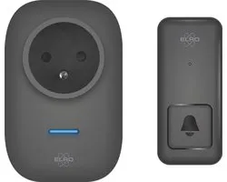 ELRO DB4000PF Draadloze Kinetische Deurbel Set – Belgische Versie – met Plug-in Ontvanger met Stopcontact – Geen Batterijen nodig