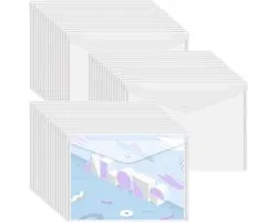 Starvast Document Folders A4 Transparent Plastic A4 Size with Push Button for Home and Office - ShopVlot