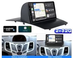 Radio Android 13, Head GPS, 2 Go + 32 Go, compatible CarPlay, écran tactile 9 pouces, Bluetooth , WiFi, FM/RDS, Cam de recul AHD, pour Ford Fiesta (2009-2014)