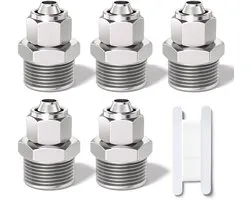 Bwintech 5 stuks 4 mm buis OD x 1/8 “Male BSP Thread Rechte Push To Connect Borgmoer Tube Pneumatische Fitting - ShopVlot