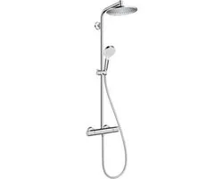 hansgrohe Crometta S - Showerpipe - 240mm - 1 straalfunctie - Chroom - Met thermostaat