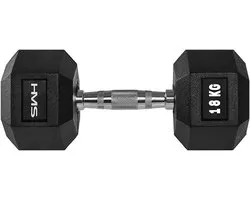 HMS HEX PRO Serie - Rubber Gecoate Dumbbell - 18 kg - Ergonomische Greep