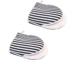 1 paar Mini Oven Mitts, Magnetron Mitts, Potholder, extreem hittebestendige katoenen linnen handschoenen, antislip, Oven Duckbill handschoenen - zwart