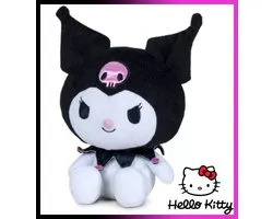 Kuromi - Hello Kitty Pluche Knuffel 27 cm {Speelgoed Knuffeldier Knuffelpop voor kinderen jongens meisjes | Keroppy Kuromi Melody Hello Kity Kat Cat Plush Toy}
