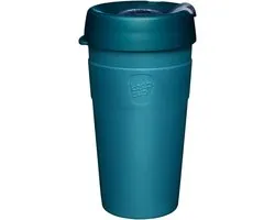 KeepCup Thermal - Vacuum Insulated Reusable Coffee Cup with Splash Proof Sipper Lid - 16oz/455ml - Lagoon