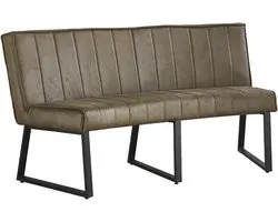 Menzo ovaal 160cm donkergroen microvezel ovale eetbank