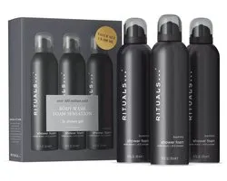 Rituals - Doucheschuim - 3x 200 ml - Ritual of Homme - Cederhout & Vitamine E Complex - Foaming Shower Gel - Douchegel - Badschuim - Douchefoam - Shower Foam - Douche Foam - 3 Producten - Geschenkset Mannen - Heren - Man
