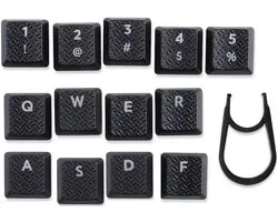 voor Logitech G915TKL G913 Mechanisch Toetsenbord Ultradunne RGB Backlit Antislip Computer Sport Toetsenbord G915 G815 G813 Textuur Game 13 keycaps (zwart)