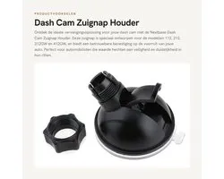 Dailygoods- Zuignap Vervangingsonderdeel - Zuignap Houder - Compatibel met Nextbase Dash Cam 112/212/312/412GW - Kogelgewricht - Sterke Bevestiging - Klein Formaat - Dashcamhouder