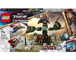 LEGO® Marvel Aanval op New Asgard 76207 bouwset; Marvel Studios Love & Thunder bouwspeelgoed met minifiguren van Thor en Machtige Thor; verjaardagscadeau voor kinderen, Marvel fans en superhelden vanaf 7 jaar (159 onderdelen)