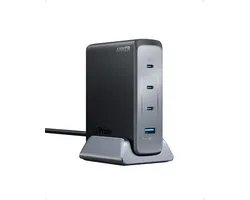 Anker 749 GaNPrime (240W) 4-Poorts USB-A en USB-C Bureau Oplader Zwart