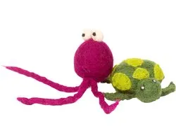 Dharma Dog Karma Cat - Speelgoed - Karma Cat Schildpad/kwal 2st - Multicolor - 12cm Ddkc805 - 178676