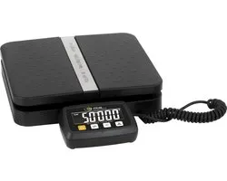Balance pour colis avec une résolution de 1 g - écran amovible - plate-forme de pesée rabattable - fonctionnement sur batterie et sur secteur - plage de mesure 0... 50 kg