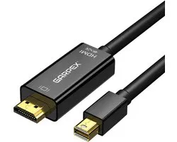 Garpex® Mini DisplayPort naar HDMI Kabel Converter - Thunderbolt naar HDMI Kabel Adapter - 4K Ultra HD - 1.8 Meter - Plug and Play - Audio en Video Overdracht - Zwart