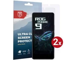 Rosso Screen Protector Geschikt voor Asus ROG Phone 9 / 9 Pro | Ultra Clear Duo Pack | TPU Folie | Case Friendly Beschermfolie | 2 Stuks
