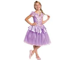 Disney - Rapunzel deluxe vermomming meisje - 110/128 (4-6 jaar)