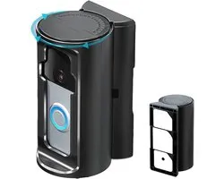Ring Doorbell Mount No Drill - Adjustable Holder Bracket, Tool-free Installation Video Doorbell Case | Safe Anti-Theft Design, Weatherproof Protection Wireless Wired Models
