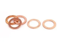 sourcingmap 5pcs 14mmx20mmx1.5mm Copper Flat Ring Sealing Crush Washer Gasket