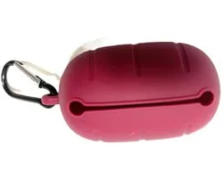 Cavlicious® poepzakjeshouder silicone - met clip – kersenrood