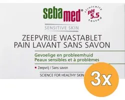 3x Sebamed Tablette de toilette sans savon (150 g)