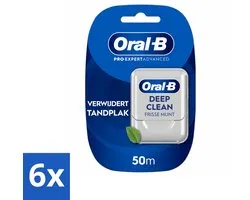 6 x Oral-B - Pro-Expert Advanced – Flosdraad – 50 m – Tandzijde - Flosdraad - Tandplak Verwijderen - Mondgevoel - Tandenborstel - Tandvlees