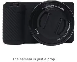 Zachte siliconen beschermhoes Geschikt voor de Sony ZV-E10 camera, lichtgewicht rubberen camerahoes (camera niet inbegrepen).