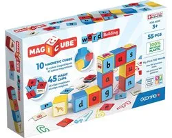 Geomag - Magicube Word Building - Clips recyclés UE (55 pcs)