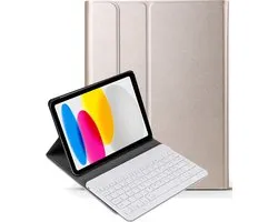 iPad 10 Case Book Case Keyboard Cover - iPad 2022 Keyboard Cover - Or