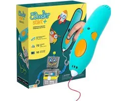 3Doodler Start+ Essentials 3D Pen Set - 3D Pen, USB oplader, 72 filament kleurstaafjes, ontwerp boek
