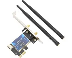 Draadloze Netwerkkaart - WiFi Adapter - Snelle Internet Verbinding - Dual Band Antennes - 600Mbps - Zwart